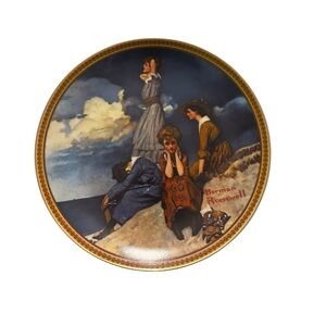 Norman Rockwell Waiting On The Shore Collector Plate